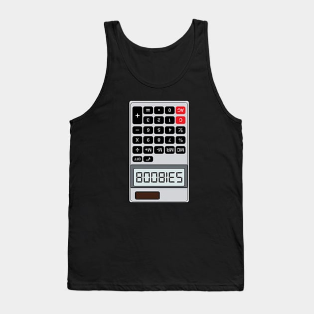 Boobies Calculator Joke Tank Top by AdoreedArtist